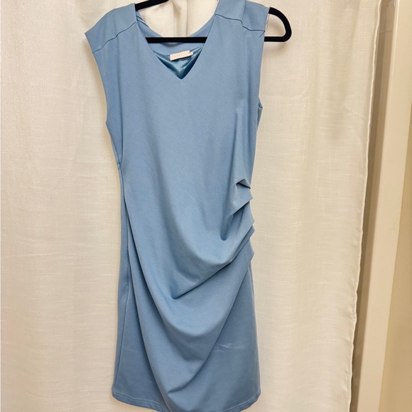 KAFFE Sky Blue V-Neck Sleeveless Midi Dress - Picture 2 of 7